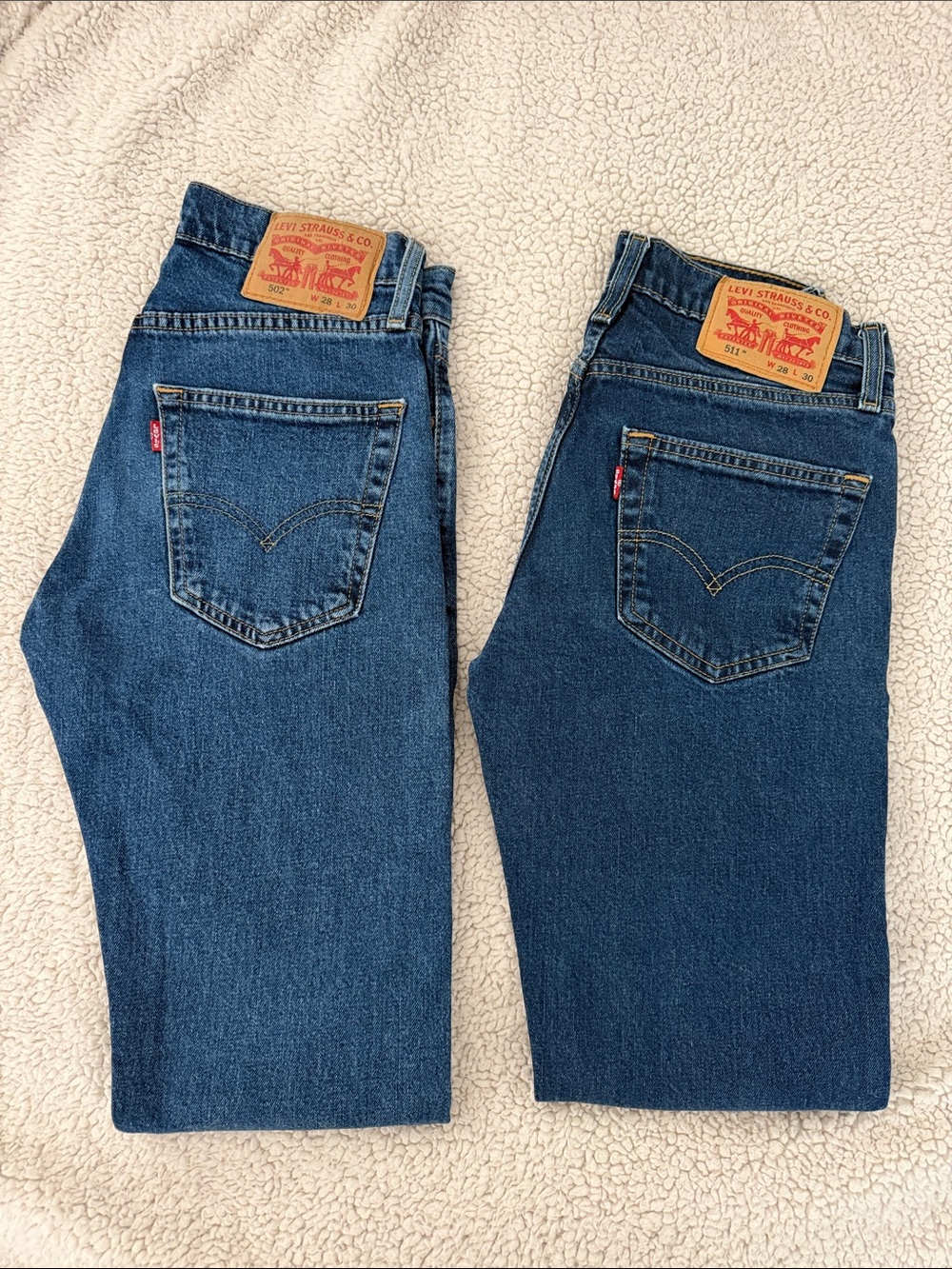 Levi's Men's 502 and 511 Blue Jeans - 28 x 30